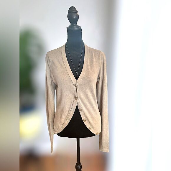 VINCE Round Hem Cardigan Cashmere Sweater Size S - Picture 2 of 11